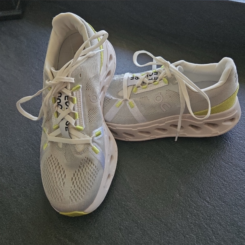 On Running Women's Sneakers in White and Lime